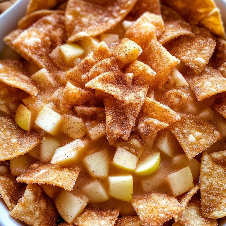 Apple Pie Dip with Cinnamon Sugar Tortilla Chips