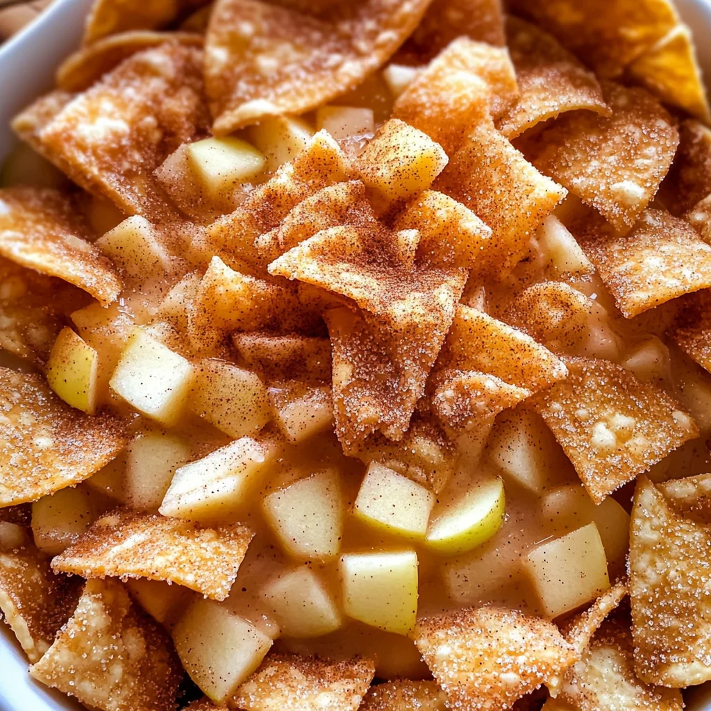 Apple Pie Dip with Cinnamon Sugar Tortilla Chips
