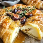 Baked Brie in Puff Pastry with Honey and Fig