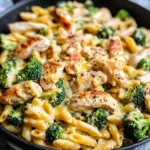 Cheesy Ranch Chicken and Broccoli Pasta Skillet