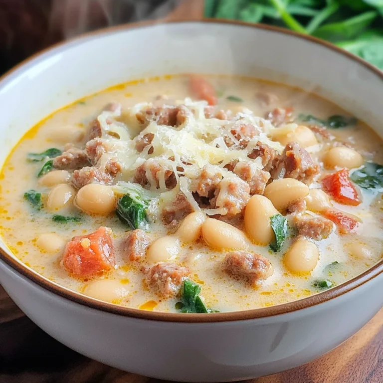 Creamy Parmesan Italian Sausage Soup