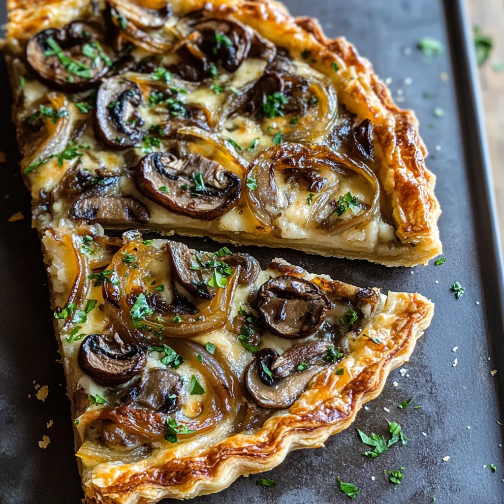 French Onion Mushroom Tart