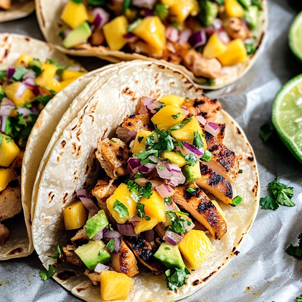 Hawaiian Huli Huli Chicken Tacos