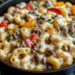 High-Protein Creamy Philly Cheesesteak Mac & Cheese