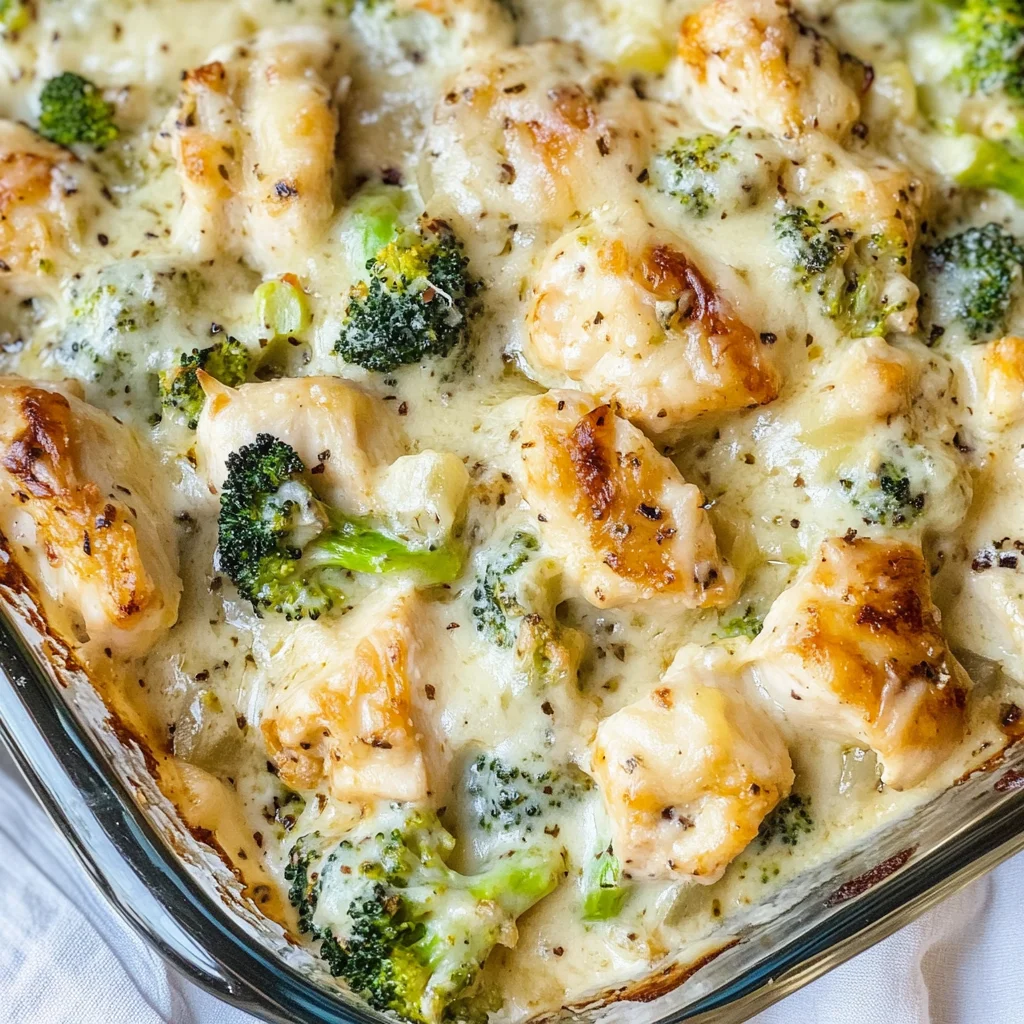 Keto Chicken Alfredo Casserole