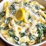 Lemon ricotta pasta & spinach