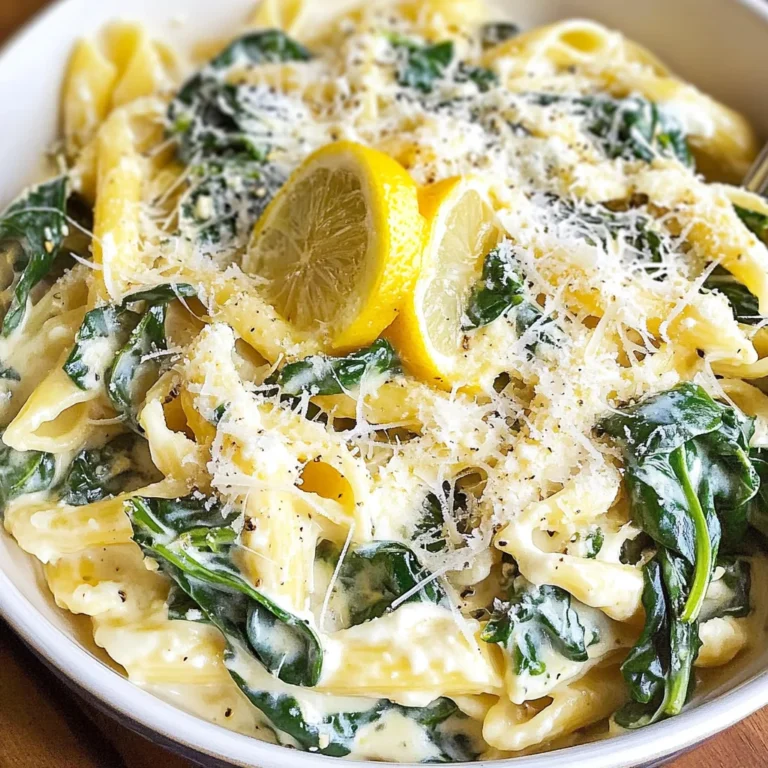 Lemon ricotta pasta & spinach