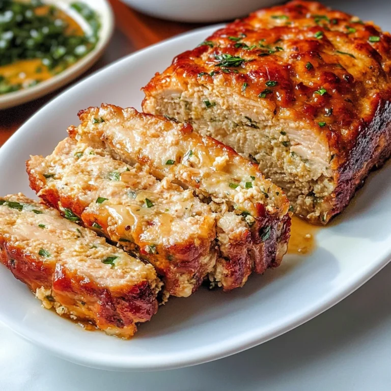 Melt-in-Your-Mouth Garlic Parmesan Chicken Meatloaf Recipe