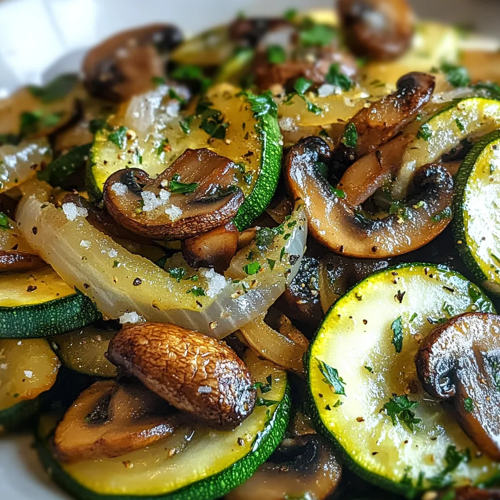 Sauteed Zucchini Mushrooms And Onions