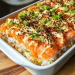 Spicy Salmon Sushi Bake