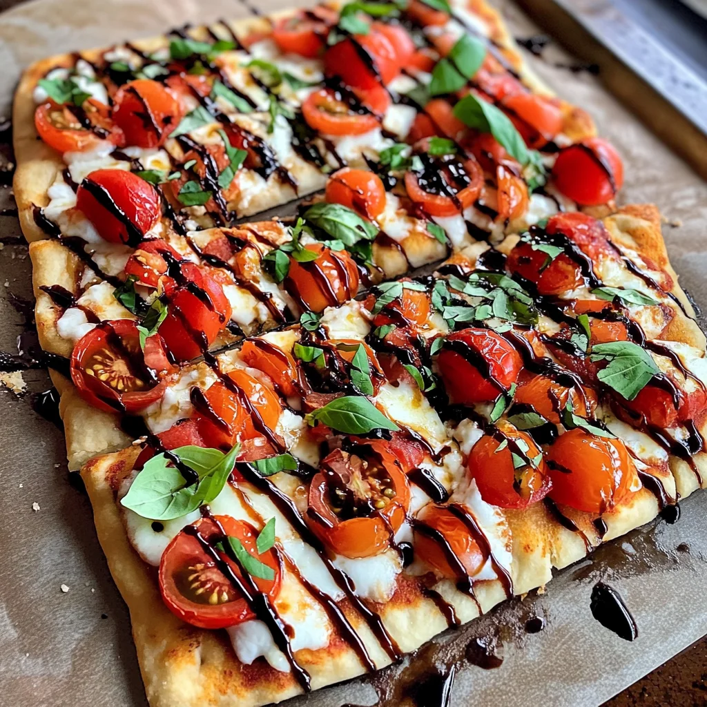 The Best Bruschetta Flatbread Pizza