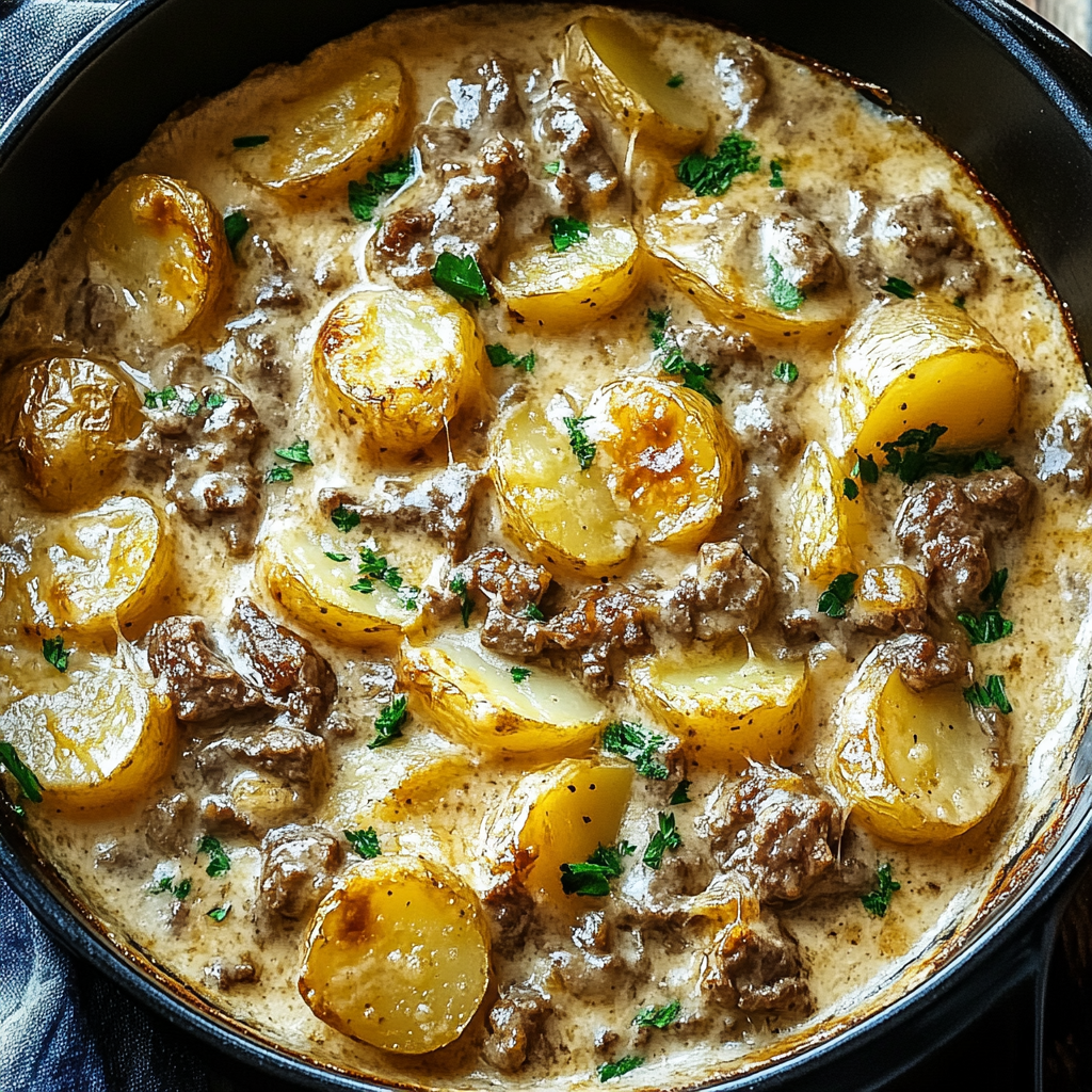 Creamy One-Pot Beef and Potato Casserole