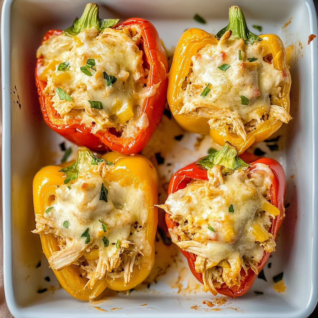 Creamy Chicken Stuffed Peppers