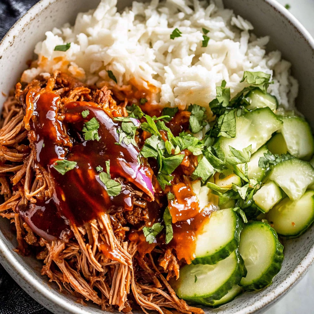 Slow Cooker Pulled beef Bowls Recipe