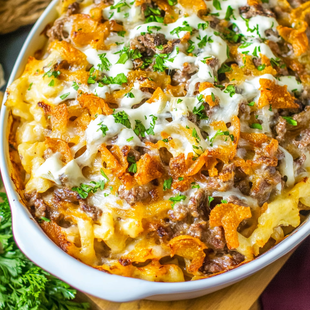 French Onion Beef Casserole