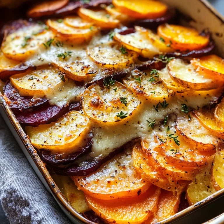 Cheesy Root Vegetable Gratin