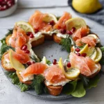 Christmas Smoked Salmon Bruschetta Wreath: A Show-Stopping Holiday Appetizer