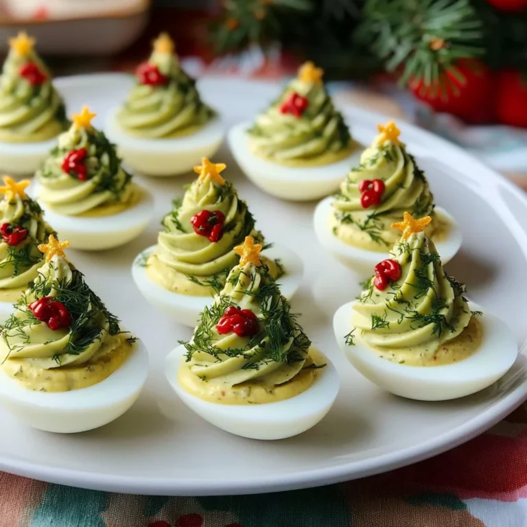 Christmas Tree Deviled Eggs