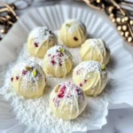 Cranberry Pistachio White Chocolate Truffles