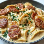 Creamy Pierogi and Turkey Sausage Skillet ًں¥ںًں¦ƒ