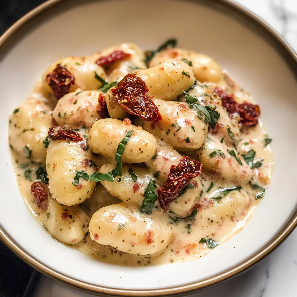 Creamy Sun-dried Tomato and Basil Gnocchi