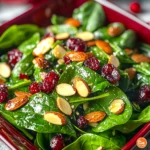 Delicious Christmas Cranberry Spinach Salad