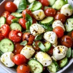 Fresh Cucumber Caprese Salad