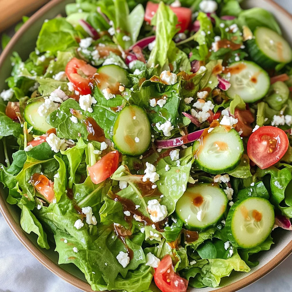 Fresh Mixed Greens Side Salad (for Steak, Pasta, & More!)
