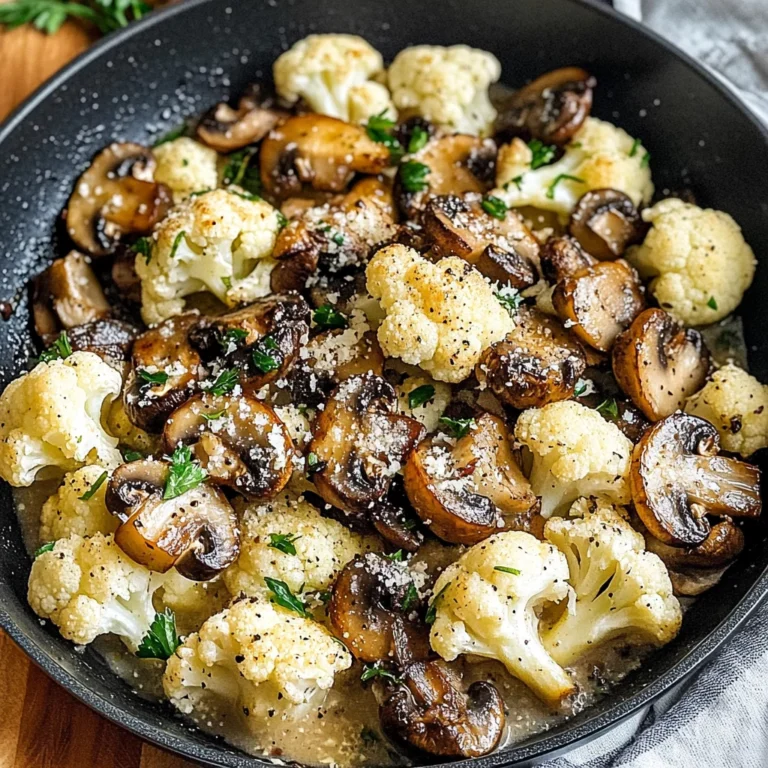 Garlic Cauliflower Mushroom Skillet: Quick & Delicious Dish