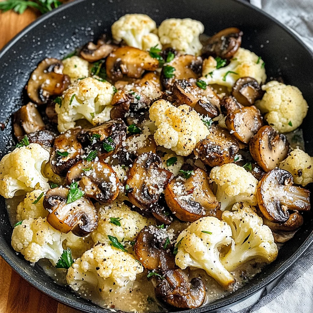 Garlic Cauliflower Mushroom Skillet: Quick & Delicious Dish