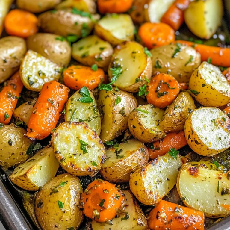 Garlic Herb Roasted Potatoes, Carrots, and Zucchini