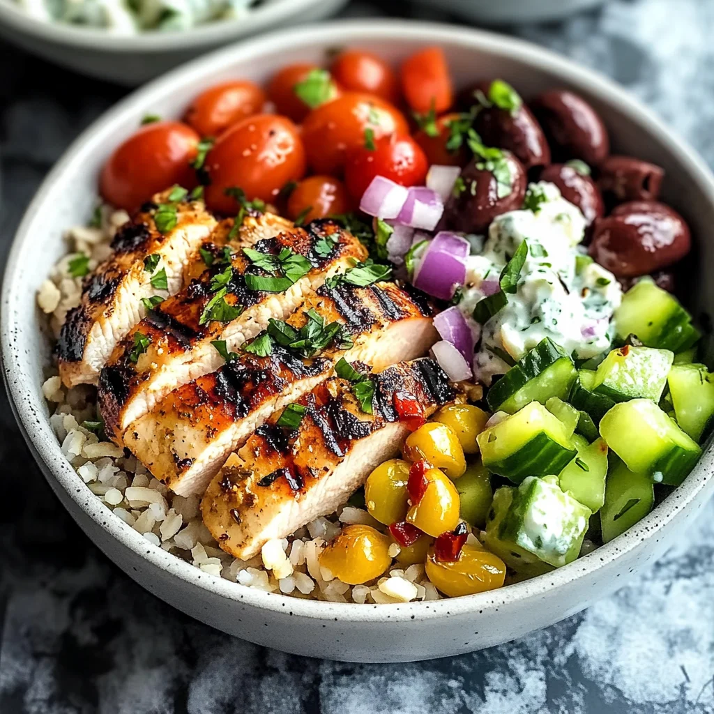 Healthy Greek Chicken Bowls