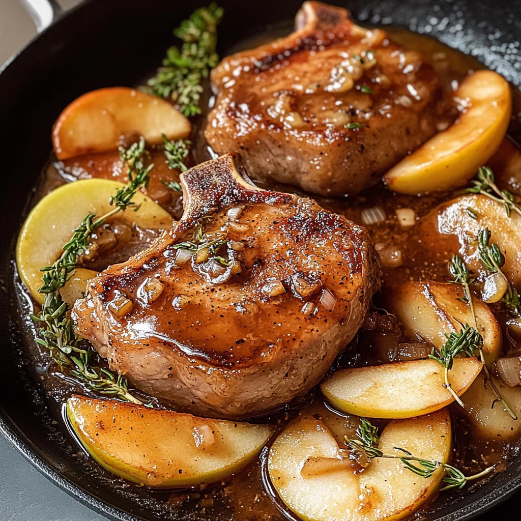 Juicy Apple Butter Pork Chops