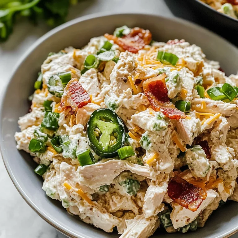 Keto Jalapeno Popper Cottage Cheese Chicken Salad