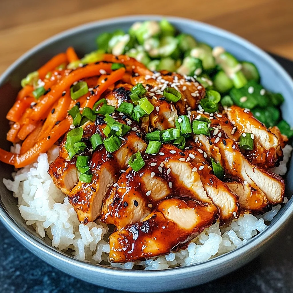 Korean BBQ Chicken Bowls with Gochujang Cream Sauce Awaits!