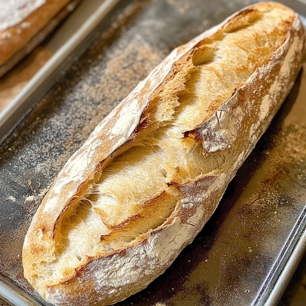 No Knead Bread-Baguette