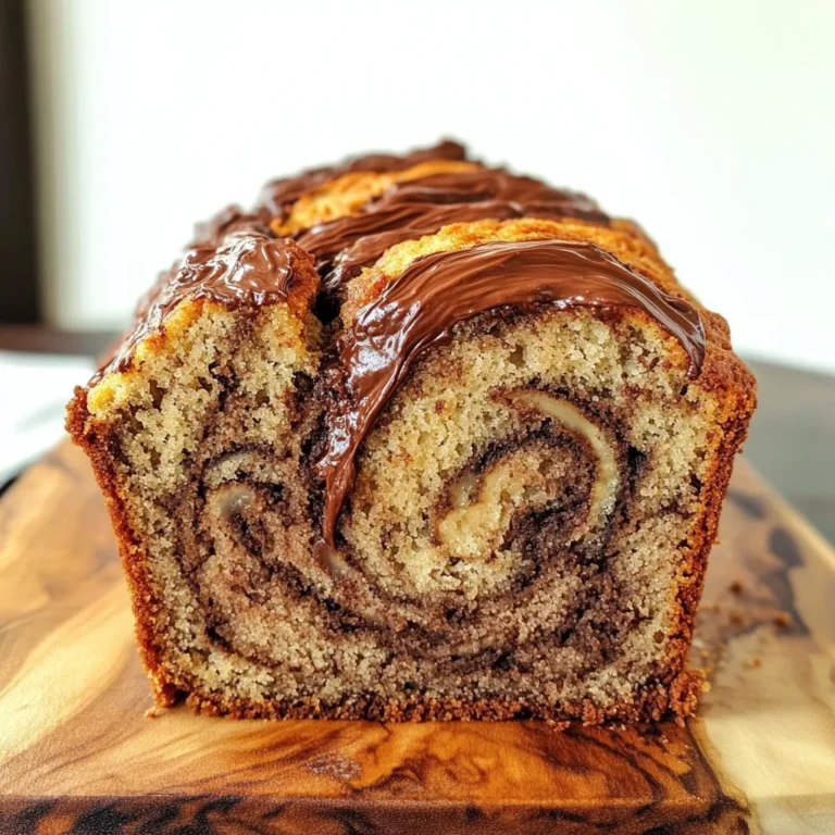 Nutella Swirled Banana Bread