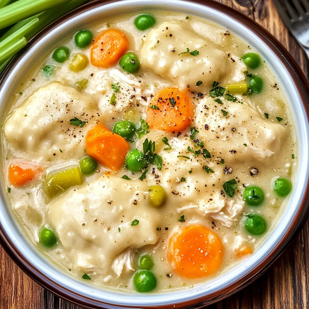 One Pot Chicken Dumpling Soup (with refrigerated biscuit dough!)