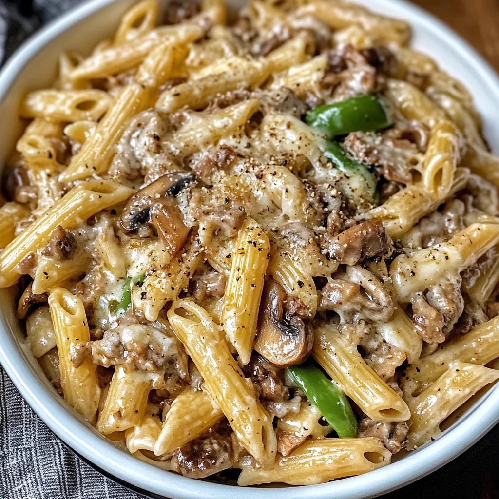 Philly Cheesesteak Pasta