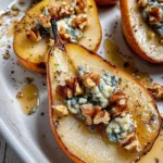 Roasted Pears with Blue Cheese, Walnuts and Honey Recipe