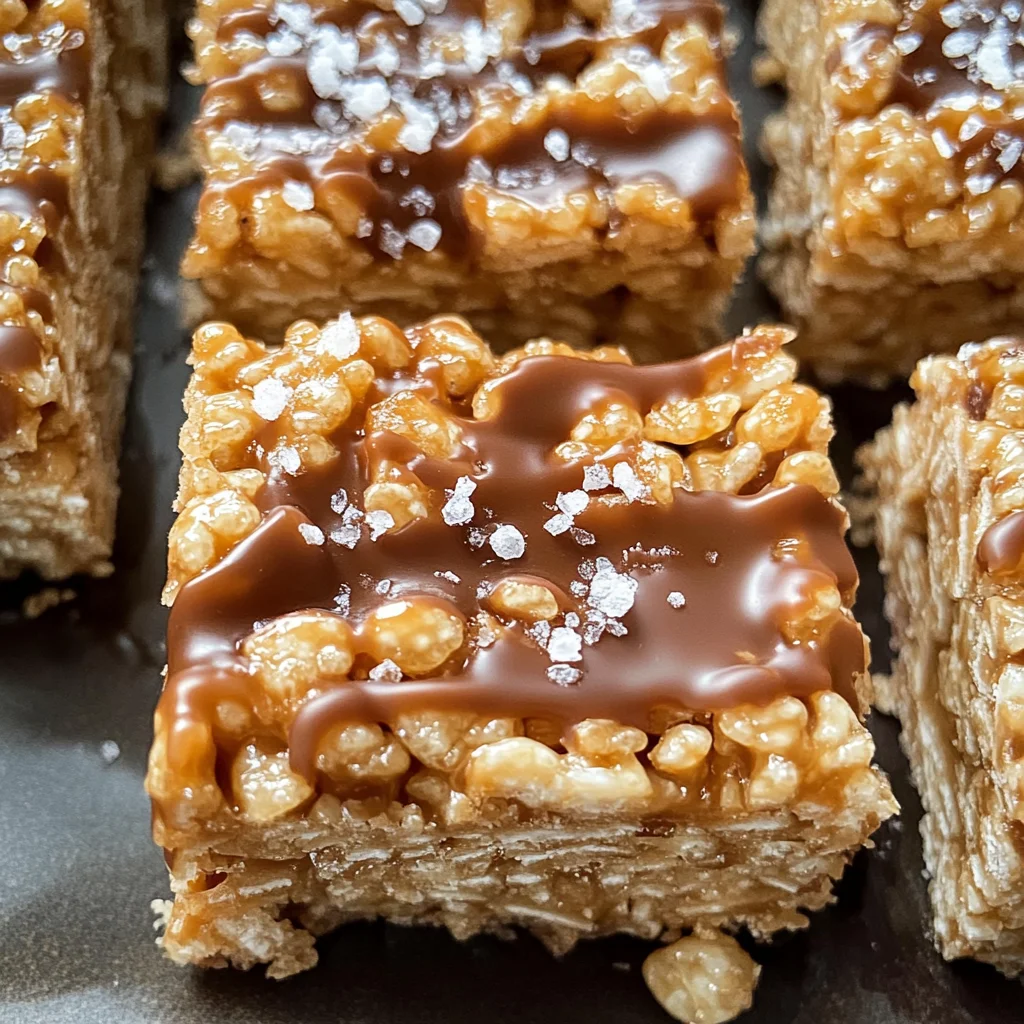 Salted Caramel Rice Krispie Treats: A Sweet & Salty Indulgence