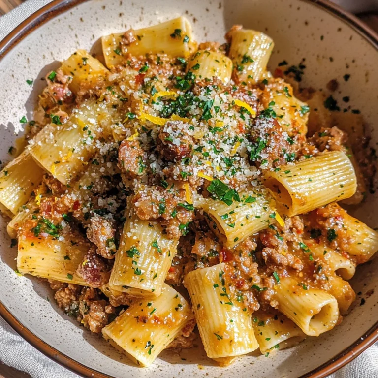 Saucy Sausage and Lemon Pasta (Sausage al Lemone)