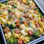 Sheet Pan Broccoli Tortellini Bake