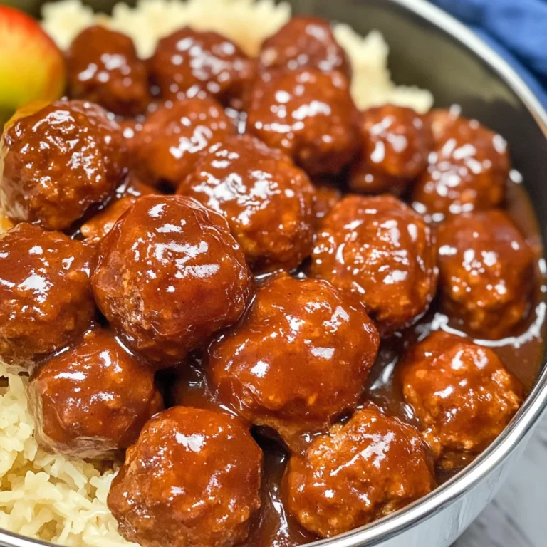 Slow Cooker Apple Butter Meatballs