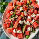 Watermelon Basil Feta Salad