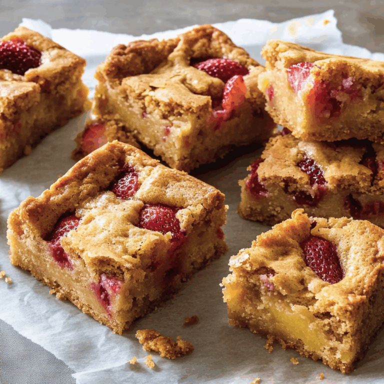 Strawberry Lemon Blondies
