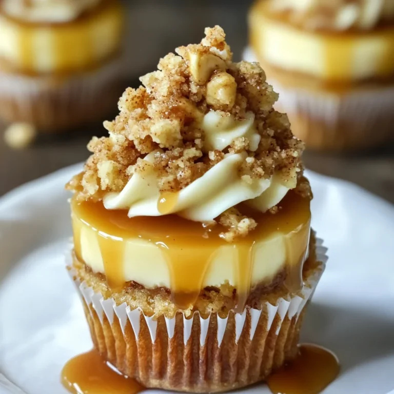 Apple Crisp Mini Cheesecakes