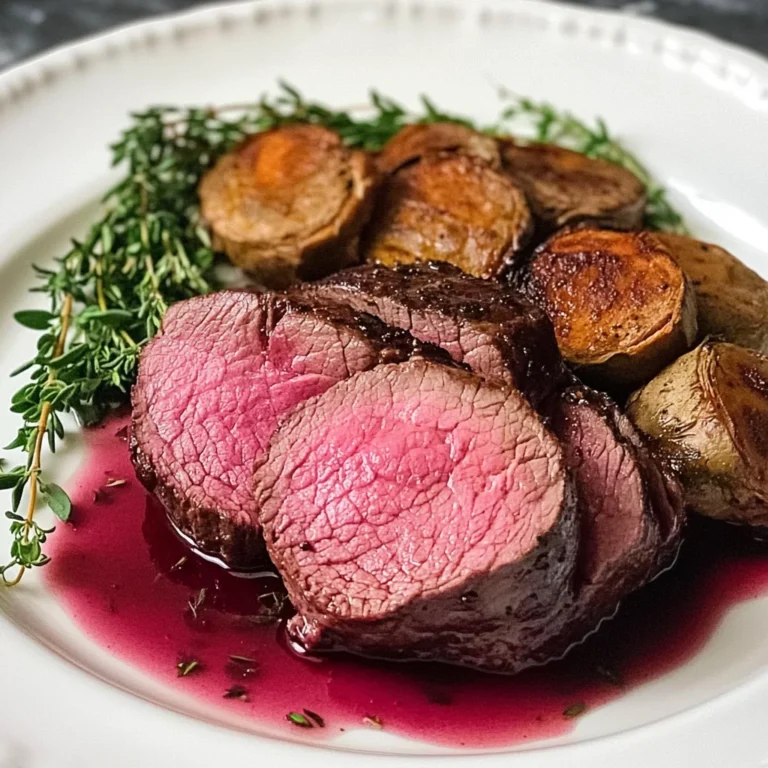 Beef Tenderloin with Red Wine Sauce