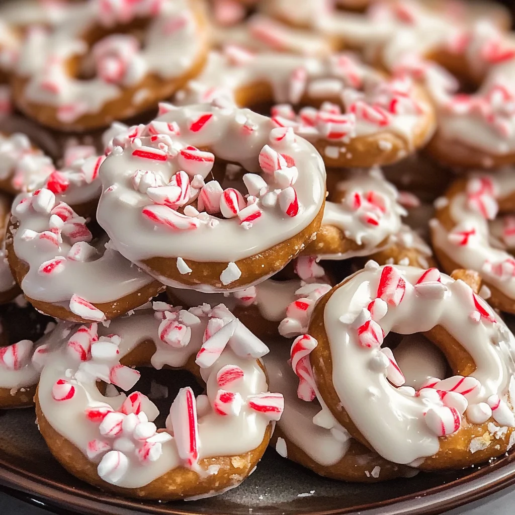 Candy Cane Peppermint Pretzels