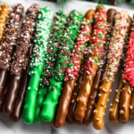Christmas Pretzel Rods Recipe